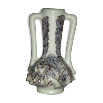 Vase en céramique art deco Vallauris Fat lava