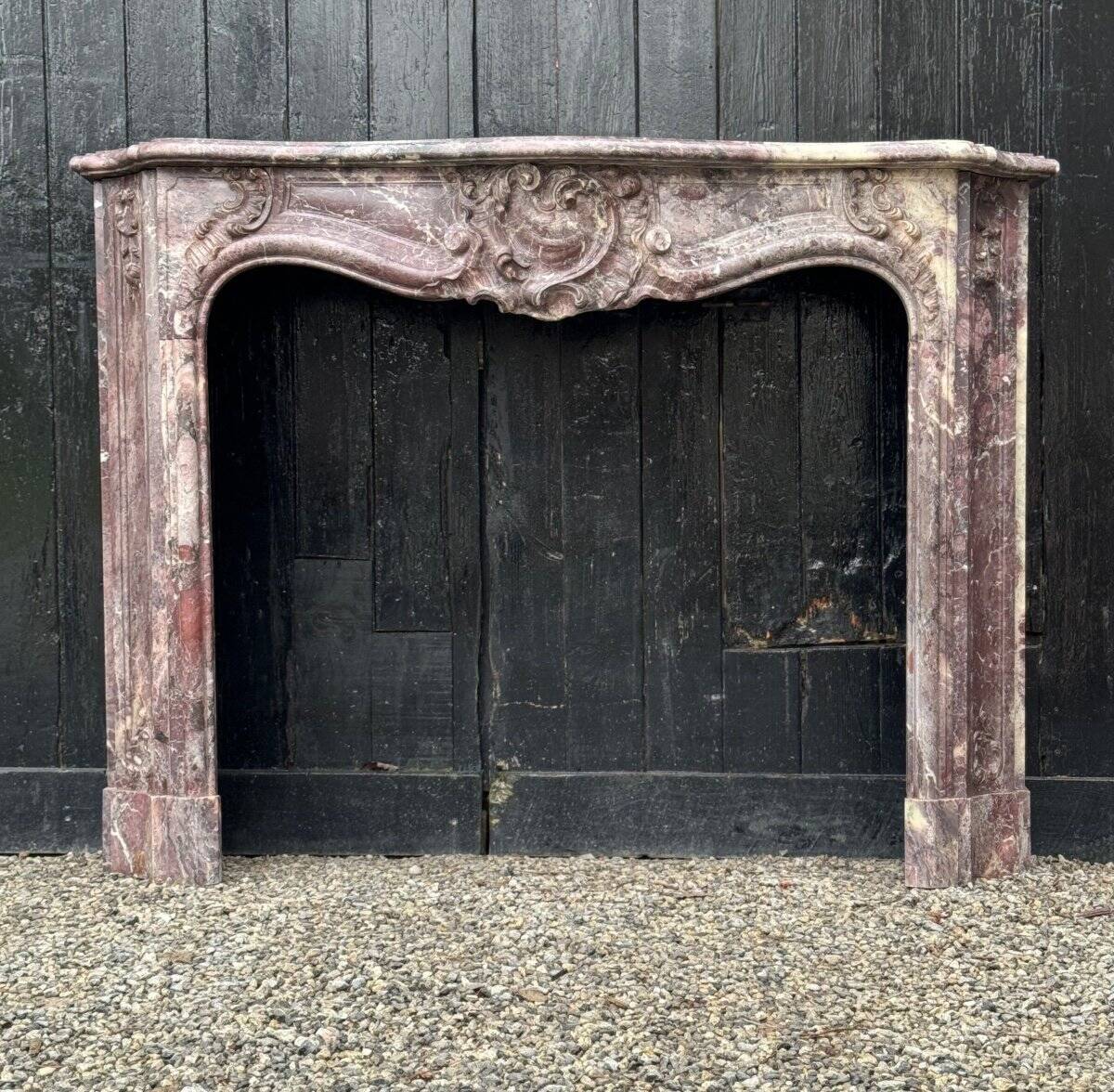 Regency Peach Blossom Marble Fireplace, 18th Century