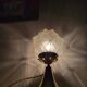 Lampe en laiton avec globe à facettes