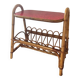 Table d’appoint avec porte revue bambou années 70