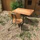 Bureau d’écolier pupitre ancien 1950