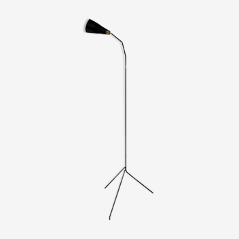 Lampadaire diabolo en métal noir, 1960