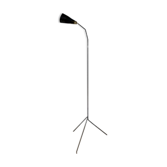 Lampadaire diabolo en métal noir, 1960