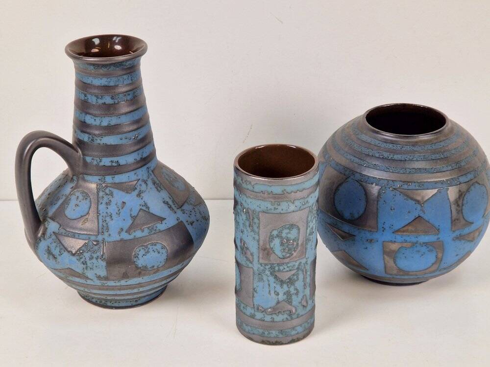 Fat Lava Ankara Vases by Carstens Tönnieshof, 1960s, Set of 3