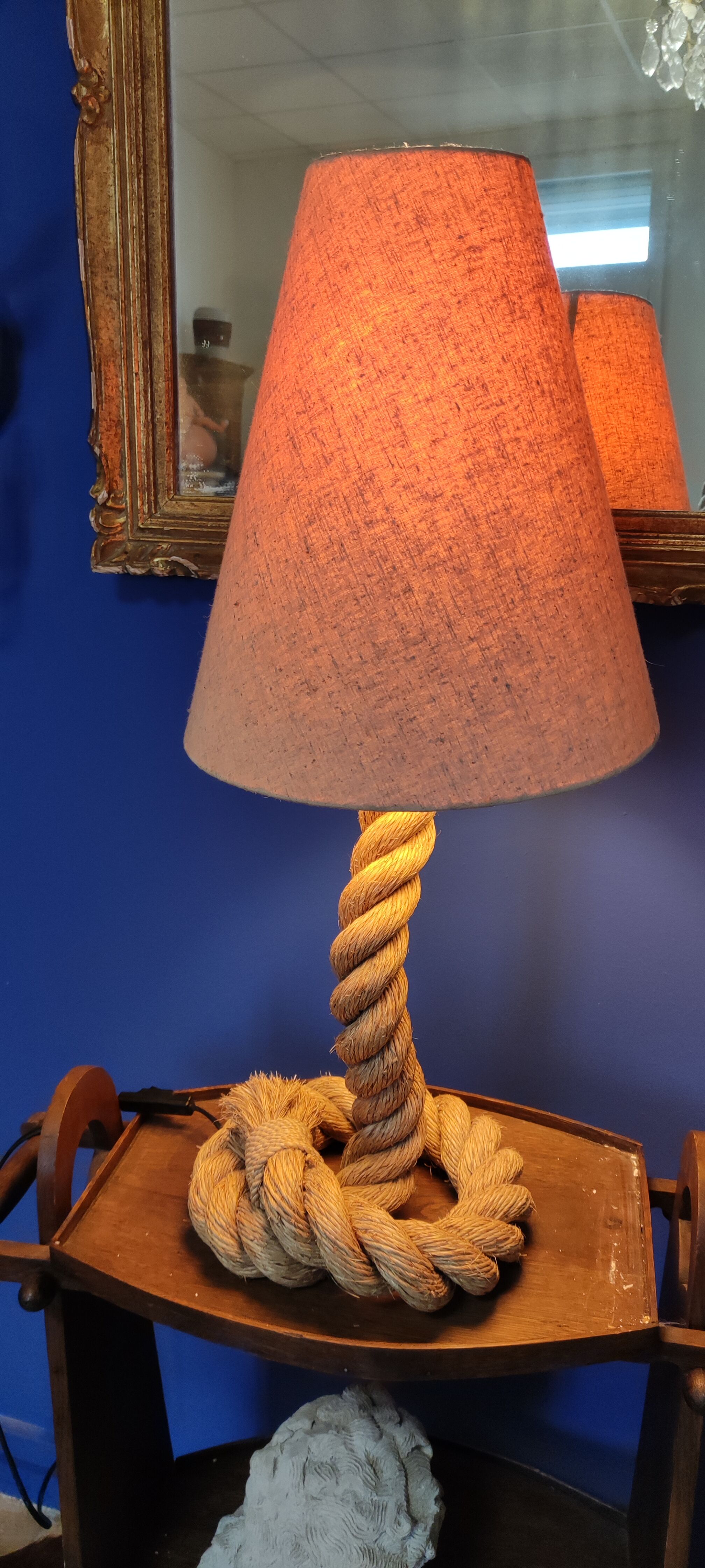 Lampe en corde année 60