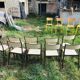Lot de 10 chaises d'école années 70 blanc