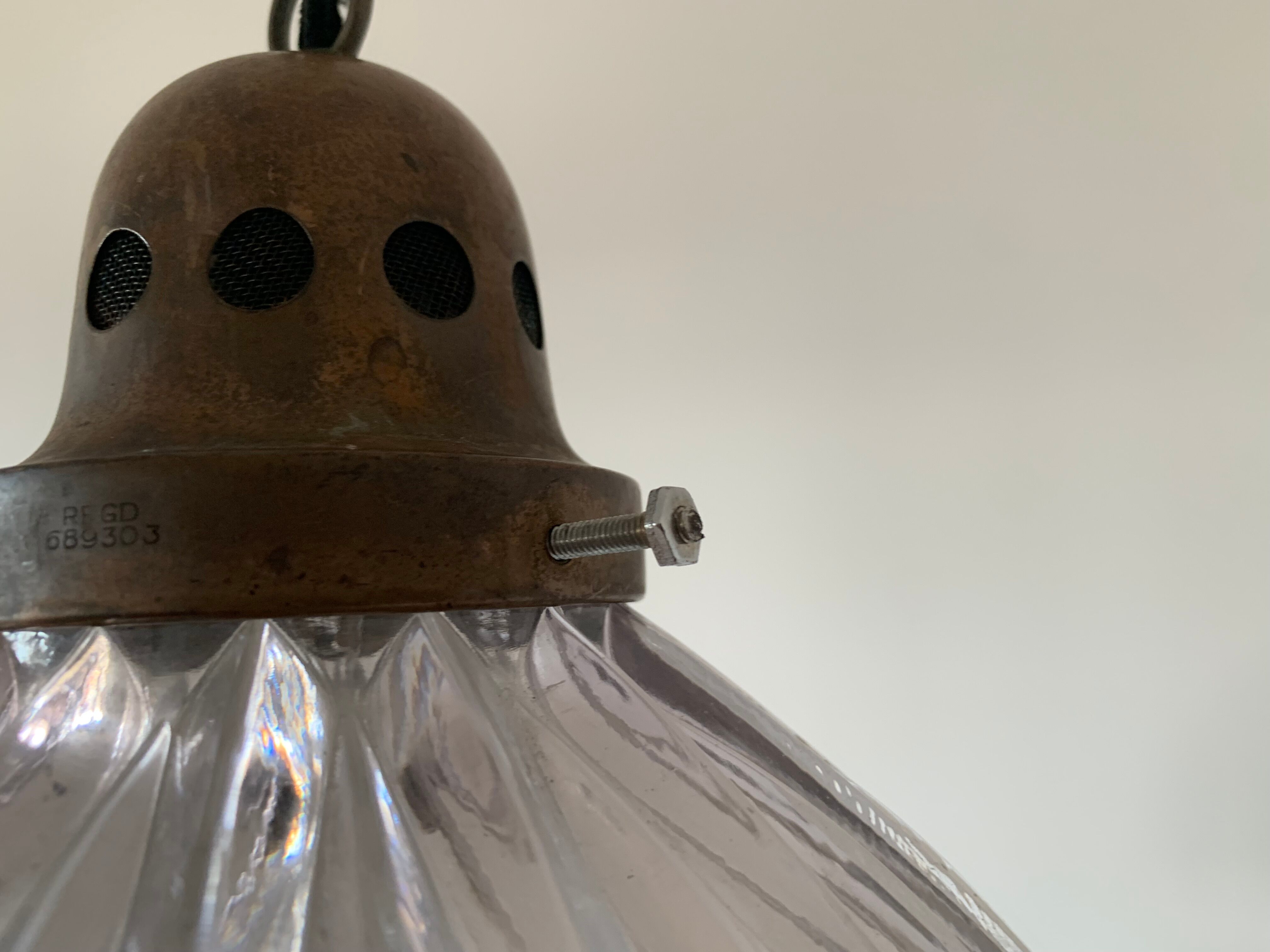 Suspension holophane ancienne