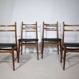 Teak Dining Chairs, Design by Georg Leowald for Wilkhahn, Set of 4, 1960s