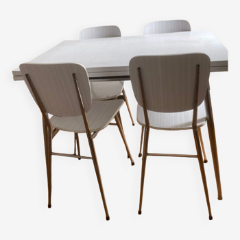Formica table + 4 chairs