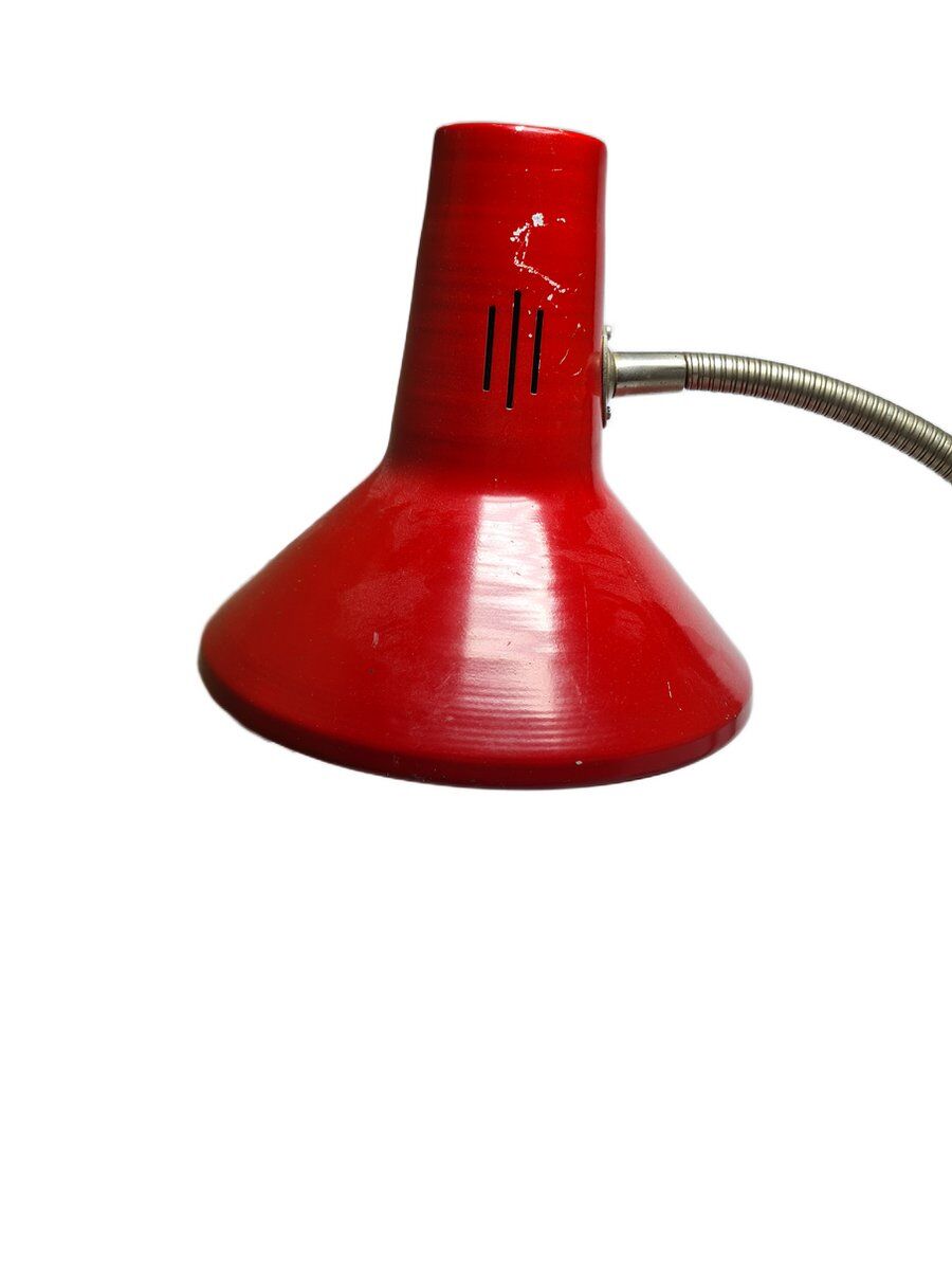 Vintage Polish bedside lamp in glass and metal, 1980s