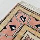 6x8 Pink & Navy Blue Oriental Vintage Rug, 186x247Cm