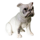Chien, bouledogue, en terre cuite de Bavent