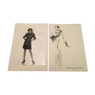 Jean-Louis Scherrer: fashion illustration and vintage press photography in the early 80s