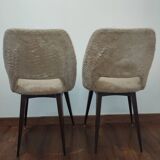 Beige vintage shaggy chairs