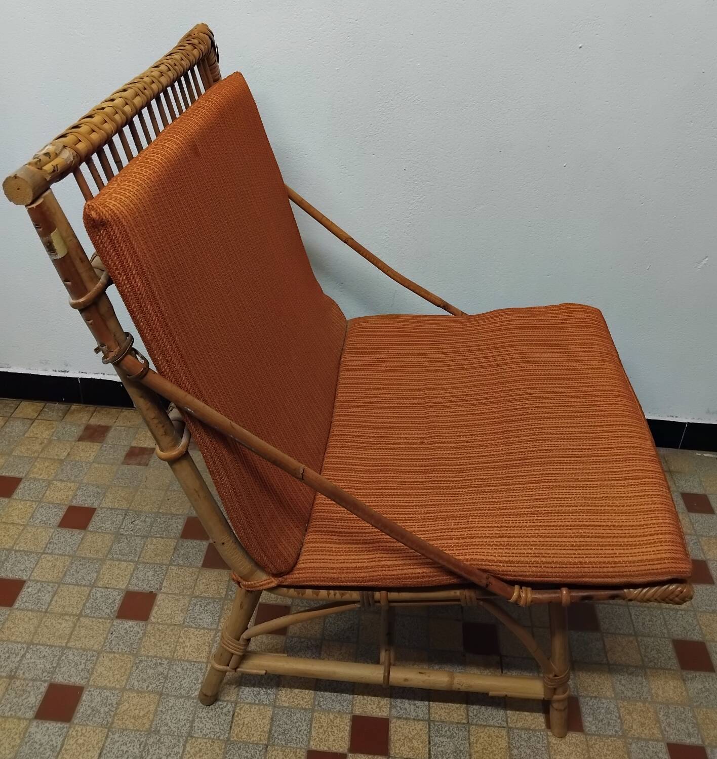 Fauteuil en Rotin Vintage