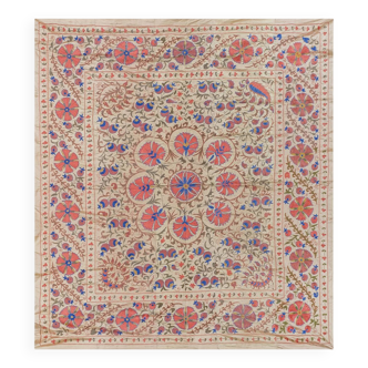 Hand knotted rug, vintage Turkish rug 255x281 cm