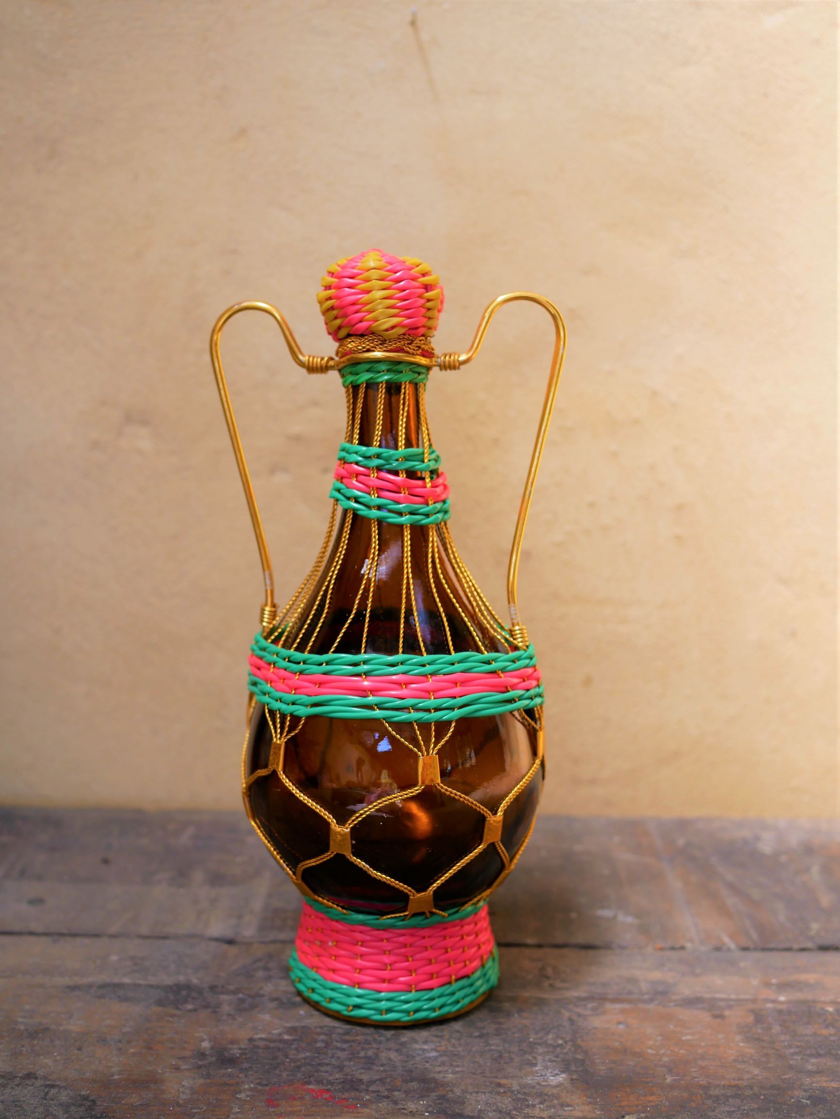 Vintage "scoubidou" bottle