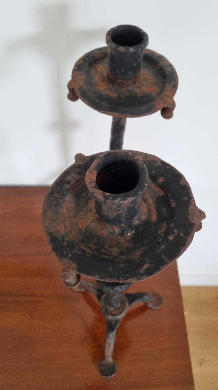 Pair of brutalist candlesticks