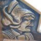 Pair of Breton couple bookends in bronze and wood.