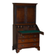 George III oak secretary bookcase circa 1760, Thomas Chippendale style.