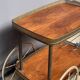 Service trolley. Bronze, brass, wood.