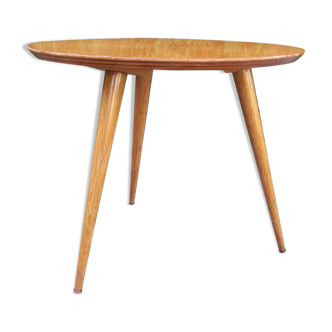 Table basse ronde tripode en bois