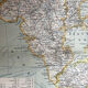 Carte ancienne Îles Britanniques 54x37cm