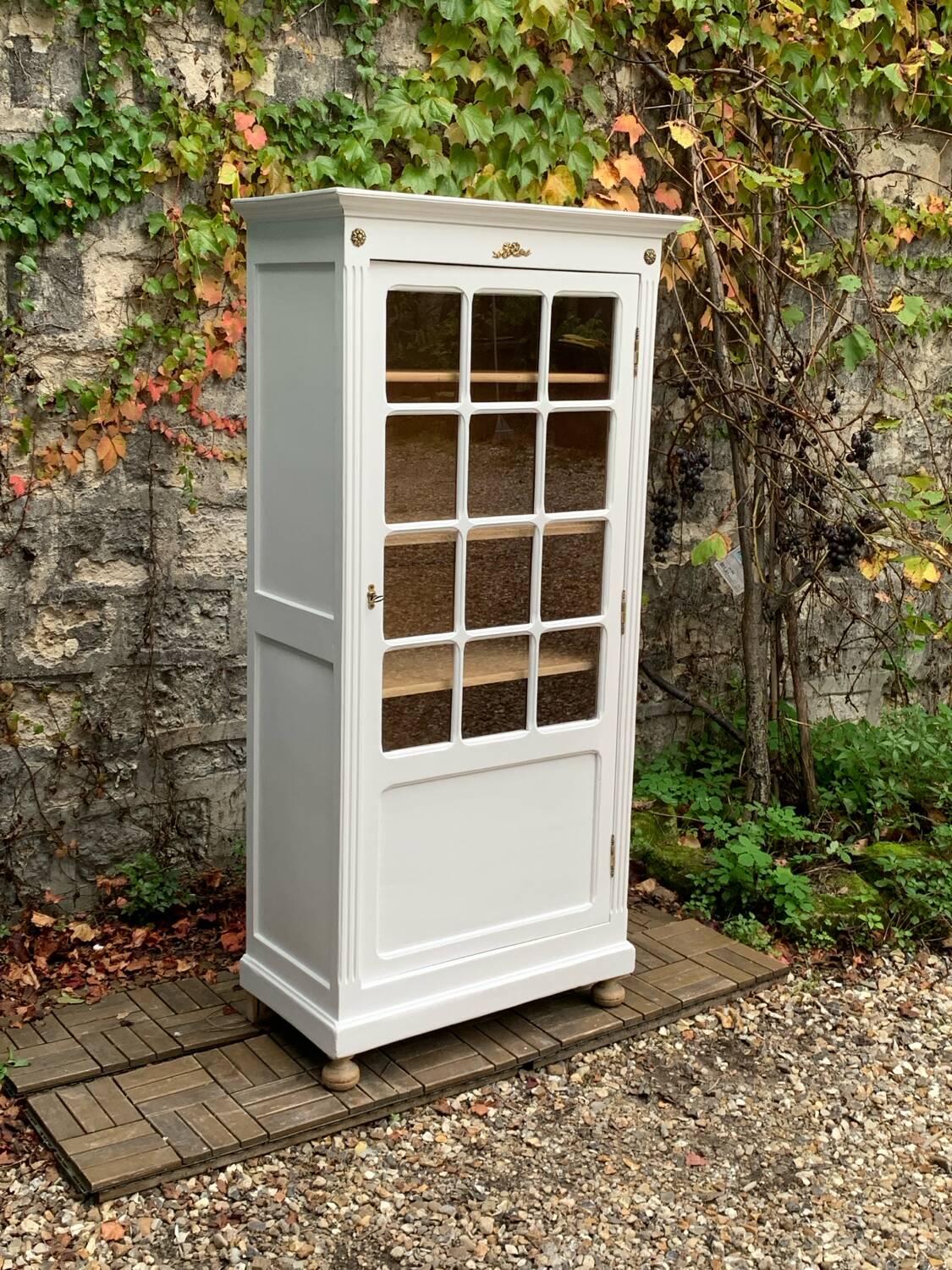 Antique Parisian glass cabinet H150