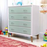 Commode pieds compas vintage 1950