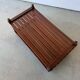 Pine slatted coffee table in vintage 1970s Scandinavian design.