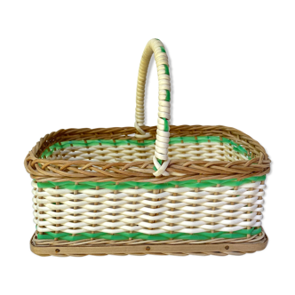 Panier vintage tricolore