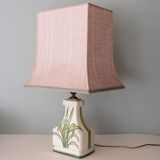 Large white ceramic table lamp from the 1970s