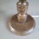 Bedside lamp with turned wooden base and floral shade - Ref 957