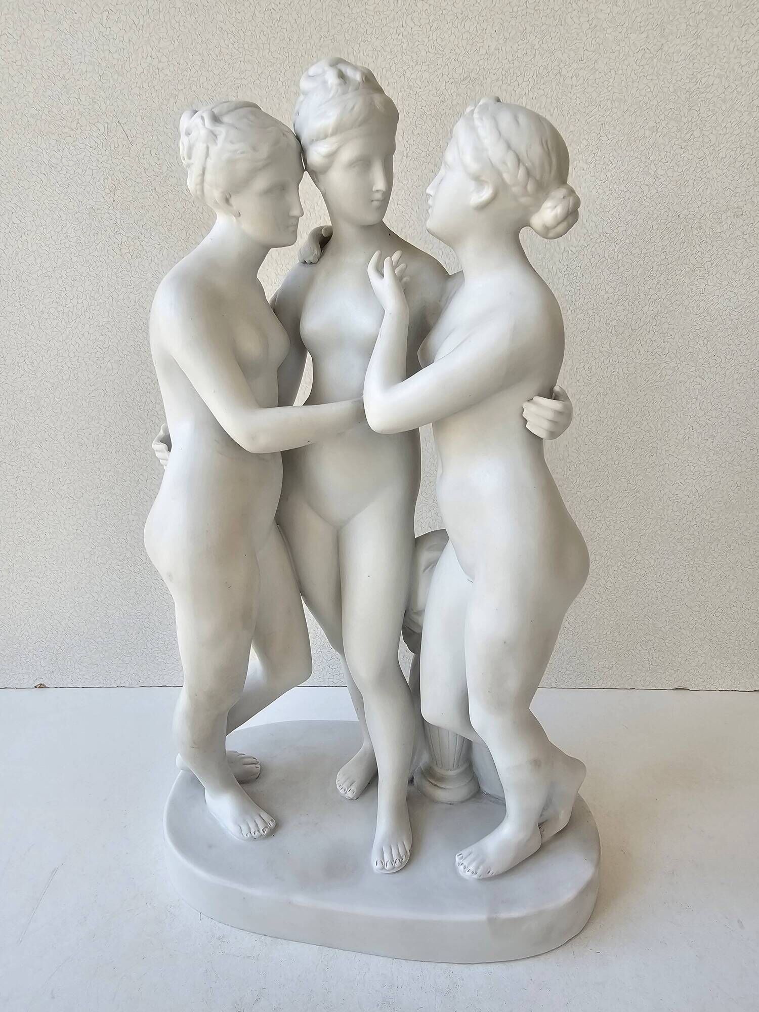 Porcelain Biscuit Sculpture of the Three Graces - Hertwig & Co