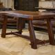 Brutalist table in elm by Aranjou 1950s