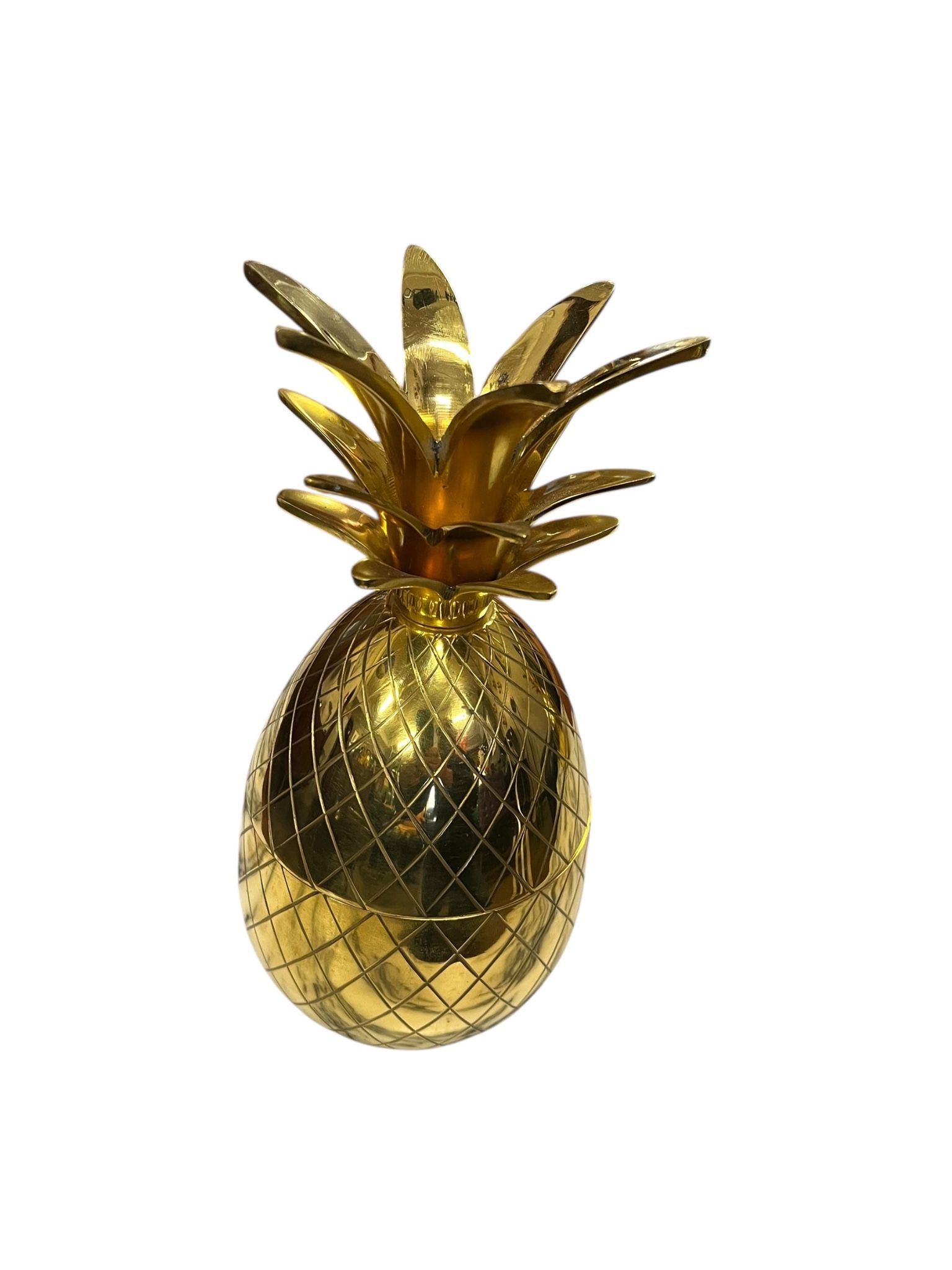 Pineapple brass ice bucket New Old Stock