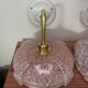 Paire d’appliques murales roses