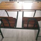 Matco double school desk with school bag holder
