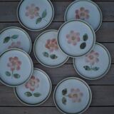 9 Sarreguemines plates, Régine model (Rare)