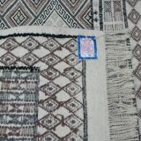 Authentic Traditional Tribal Berber Wool Rug with Geometric Pattern