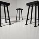 Ensemble de 3 tabourets brutalistes, Belgique, 1970