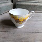 Set of two Caversham trios (cup, saucer and squared plate) , England, 1940s