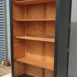 Open bookcase XIXth lacquered black