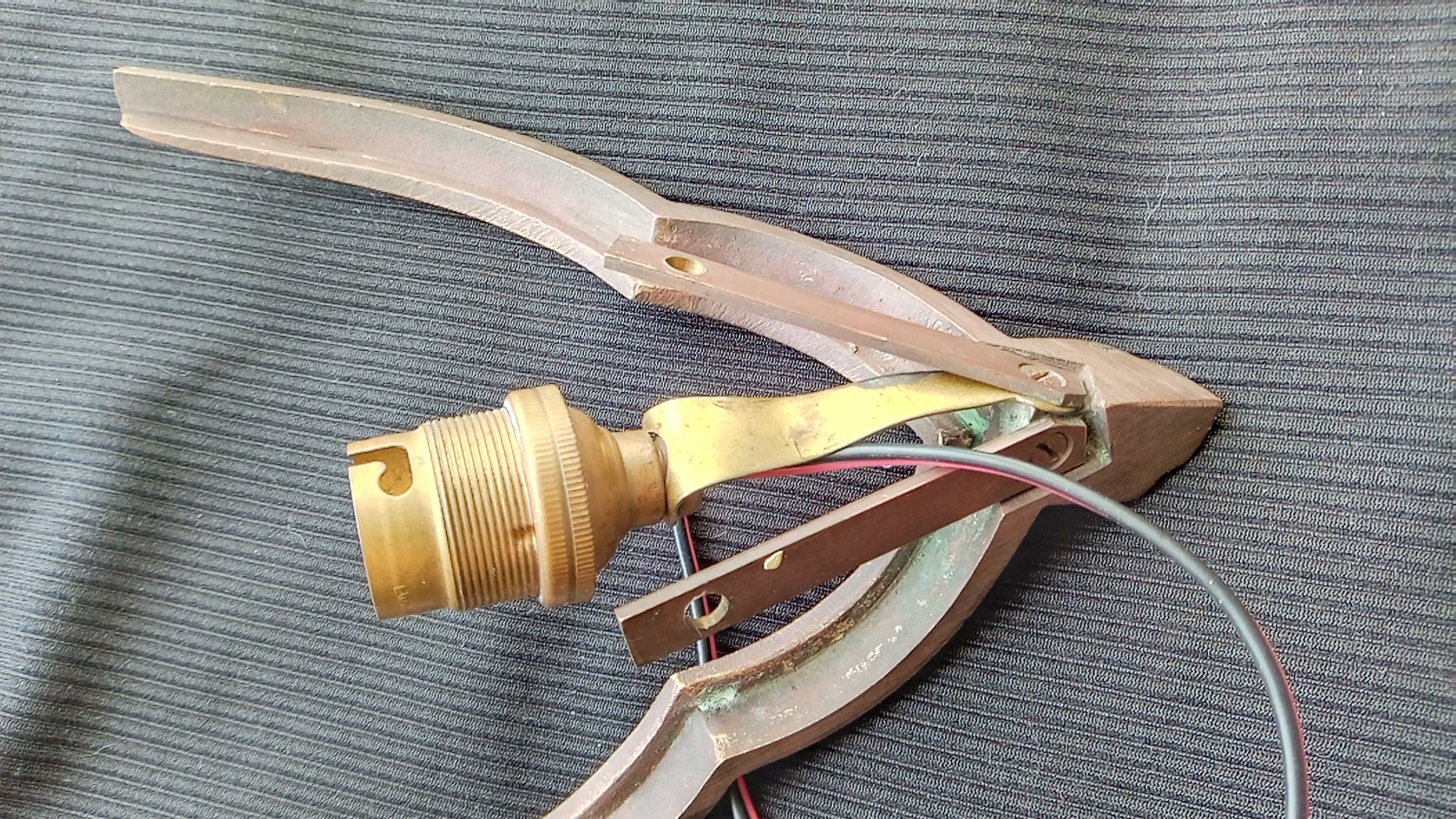 Art Deco Ezan corner wall lamp France by Jean Gauthier