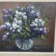 Painting signed G. Evrard – Bouquet of lilacs in a vase