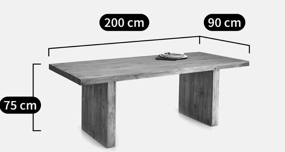 Rectangular dining table Malio La Redoute Interiors