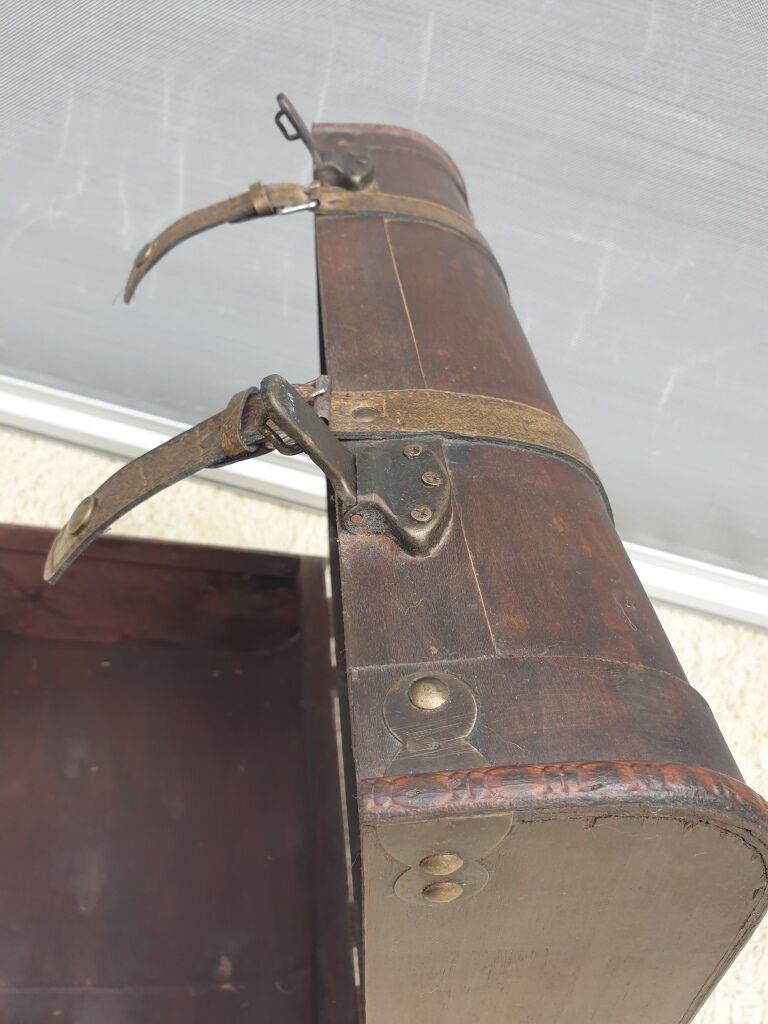 Decorative poplar suitcase with 2 clasps