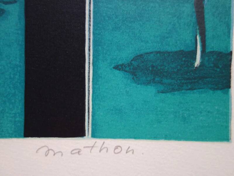 Mathon: Homage to Magritte, original signed lithograph