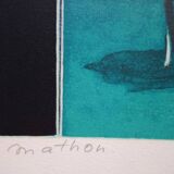 Mathon: Homage to Magritte, original signed lithograph