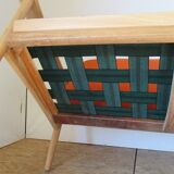 Scandinavian orange wool sofa